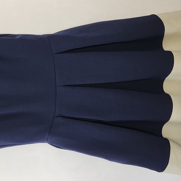 Closet London Womens Be a Lady Navy Fit Flare Pleatied Front A-Line Boat Neck 4 - Picture 4 of 12